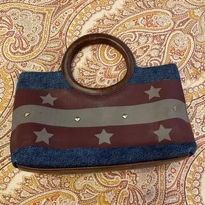 Q&A Denim Small Handbag